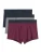 Marc O’Polo Boxershorts ‘ Trunk Essentials ‘  donkerblauw / grijs gemêleerd / bordeaux