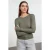 TRENDYOLMİLLA Dames Kaki Effen Lang Getailleerd Blouses