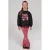 Jubel relaxed fit sweater Moon Flowers antraciet/roze