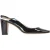 Manolo Blahnik Almond-Tip Slingback Pumps in Zwart Leren Lak