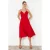TRENDYOLMİLLA Dames Rood Effen Maxi Mouwloos Cocktail Skater Jurken