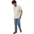 Threadbare Heren Korte Mouwen Shirt met Gehaakte Zoom (Natuurlijk)