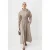 TRENDYOLMİLLA Dames Beige Effen Maxi Lang Skater Modest Jurken