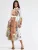 MSN Collection Blousejurk  azuur / brokaat / donkerrood / wit