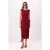 TRENDYOLMİLLA Dames Bordeaux Effen Midi Mouwloos Zakelijk A-lijn Jurken
