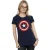 Marvel Dames/Dames Avengers Captain America Gekrast Schild Katoenen T-Shirt (Marineblauw)