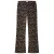 NAME IT KIDS bootcut broek met panterprint – bruin