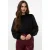 EsQualo Blouse Allover Zigzag Plumetis Black