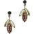 OTAZU Purple Blossom Flower Earrings – Small Purple, Green