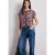 Street One Dames Shirt met hangende schouder en print in Roze