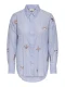 JDY Blouse ‘JDYPAIGE’  lichtblauw / lichtgeel / donkerrood / natuurwit