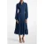 Michael Kors Smock Button Down Shirt Dress Midnight Blue