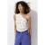 Mango gebloemde top – ecru