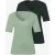 Street One Dames Shirt met hartvormige halslijn in een pak van 2 in Multicolour|Groen