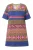 Ulla Popken Shirt  navy / geel / groen / lichtroze