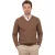 William Lockie pullover cognac lamswol v-hals