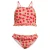 Orange Stars crop bikini met ruches oranje/fuchsia