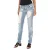 Lange denim broek met gescheurd effect en chiffon D012929-D024 vrouw