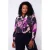 Exxcellent gebloemde blouse donkerpaars