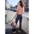 Street One Studio Dames Mid Waist kick flare jeans in een Skinny Fit in Blauw
