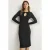 Boden Ribbed Cut Out Dress Blk