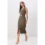 TRENDYOLMİLLA Dames Kaki Effen Midi Mouwloos Avond / Dagelijks Bodycon Jurken