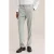 WE Fashion slim pantalon groen met textuur