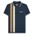 Lambretta Heren SS25 Verticaal Gestreept Poloshirt (Marine)