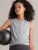 Hey Honey Top ‘Cropped’  lichtgrijs