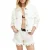 AllSaints Claude Fray Jacket Cream White