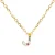 Luxenter Sterling Zilver 925 collier met Veelkleurige Zirkonia afgewerkt in 18K geel goud – Alfabet
