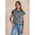Shirt met boothals in garment-dyed look