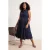 Trendyol Curve Dames Donkerblauw Effen Midi Mouwloos Blousejurk Grote maten Jurk