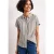 Street One Dames Gestreepte linnen blouse in Bruin