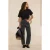 TRENDYOLMİLLA Dames Zwart Gestructureerd Barrel Hoge taille Jeans