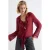 TRENDYOLMİLLA Dames Bordeaux Effen Lang Regular fit Overhemden