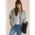 Cecil Dames Leo-look blouson van linnenmix in Beige