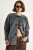 Textuur Gabardine Lange Jas met Kraagknopen
