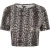 Brave Soul Crop-T-shirt met slangenprint voor dames (Zwart, Wit)