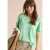 Cecil Dames Blouse shirt met V-hals en knoop in Groen