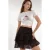 Hoge Taille Bloemen A-Lijn Mini Rok