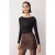 TRENDYOLMİLLA Dames Bruin Effen Kort / Mini Rokken