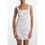 Michael Kors Square Neck Mini Dress With Lace Detail In White