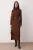 Trendyol Modest Dames Bruin Effen Maxi Lang Casual Recht Modest Jurken