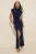 TRENDYOLMİLLA Dames Donkerblauw Effen Maxi Kort Stijlvol/Avond Zeemeermin Avond & Gala Jurk