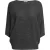 Enkel Dames Crew Neck Boxy Dolman Sweater Top (Donkergrijs Melange)