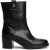 Tommy Hilfiger Leather Block Heel Riding Boots Black