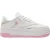 Reebok Barbie-sneakers met leren plateauzool voor dames (Wit/Roze)