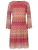 Ana Alcazar Jurk ‘Zanisa’  lichtbruin / lichtlila / zalm roze / rood