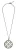 Orphelia Dames 925 Sterling Zilveren Ketting met Hanger – Zwart ZH-6037/2